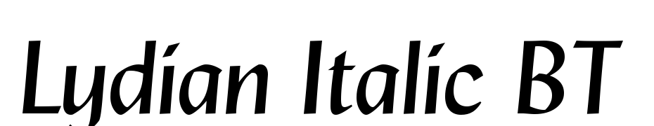 Lydian Italic BT Schrift Herunterladen Kostenlos